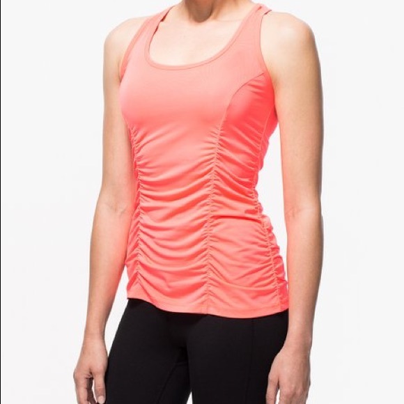 BLUE lukka ruched racerback workout top - Picture 5 of 7